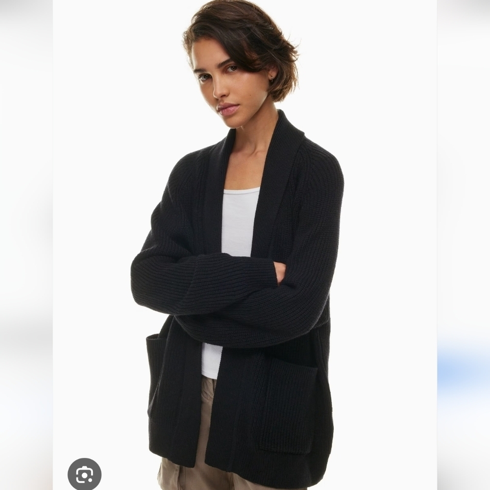 Ann Taylor Black Knit Cardigan - Small Good Condition